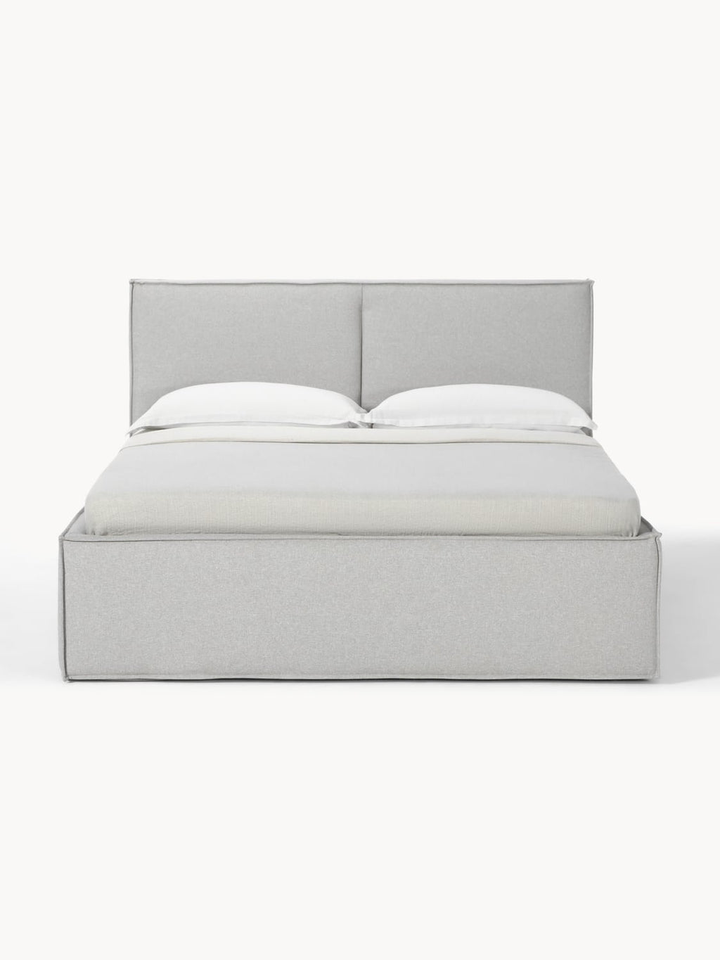 Dream Upholstered Bed with Storage — Pearl Grey