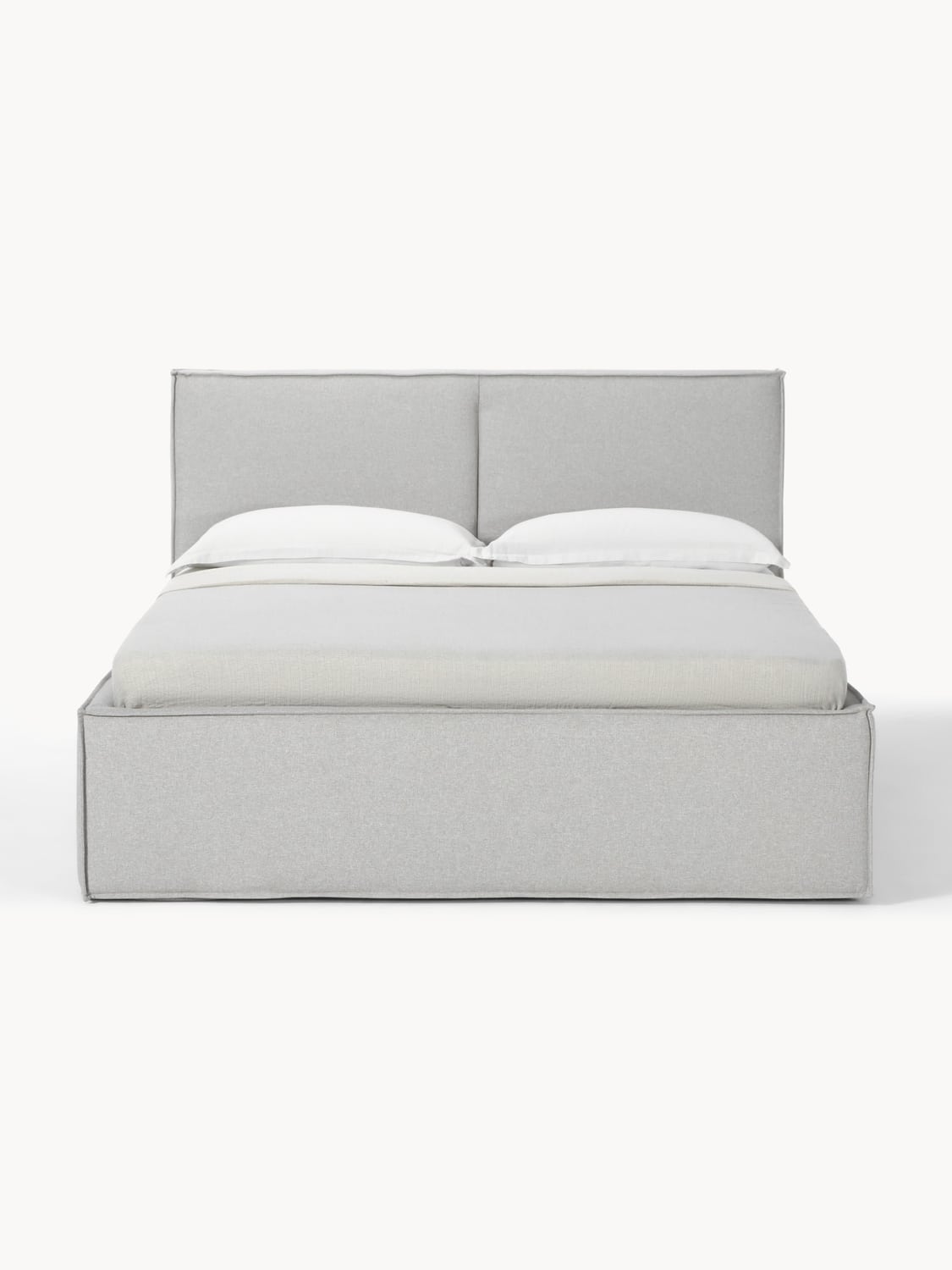 Dream Upholstered Bed with Storage — Pearl Grey