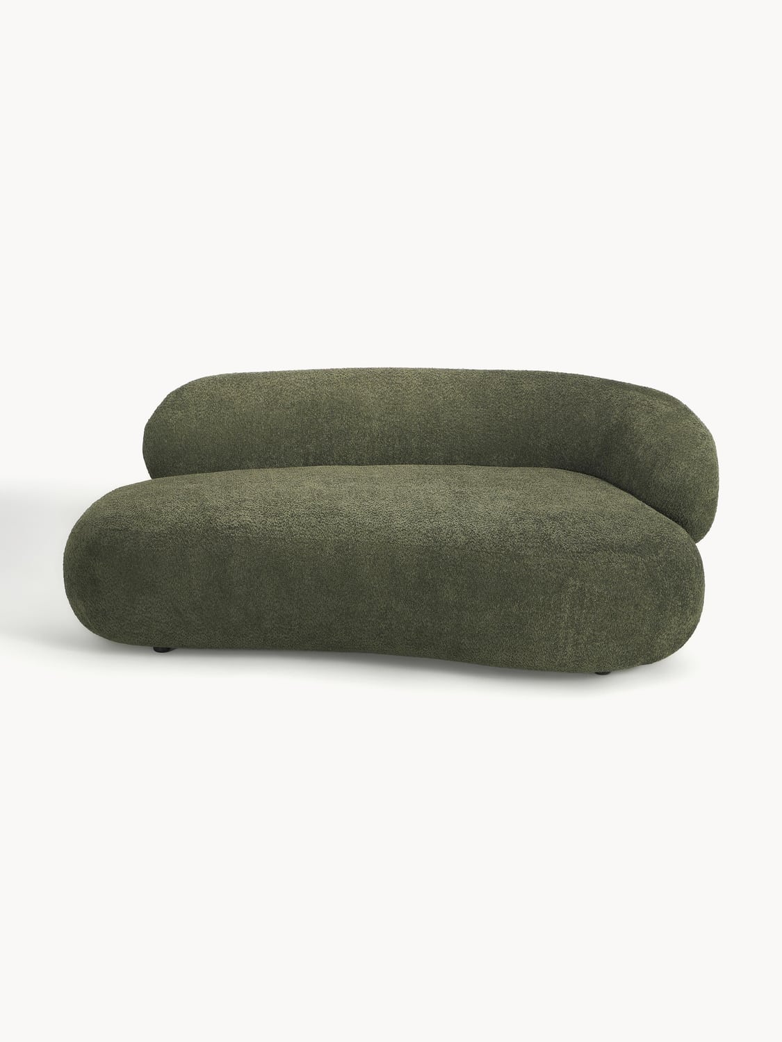 Alba Sofa (2-seater) in Teddy Bouclé — Green
