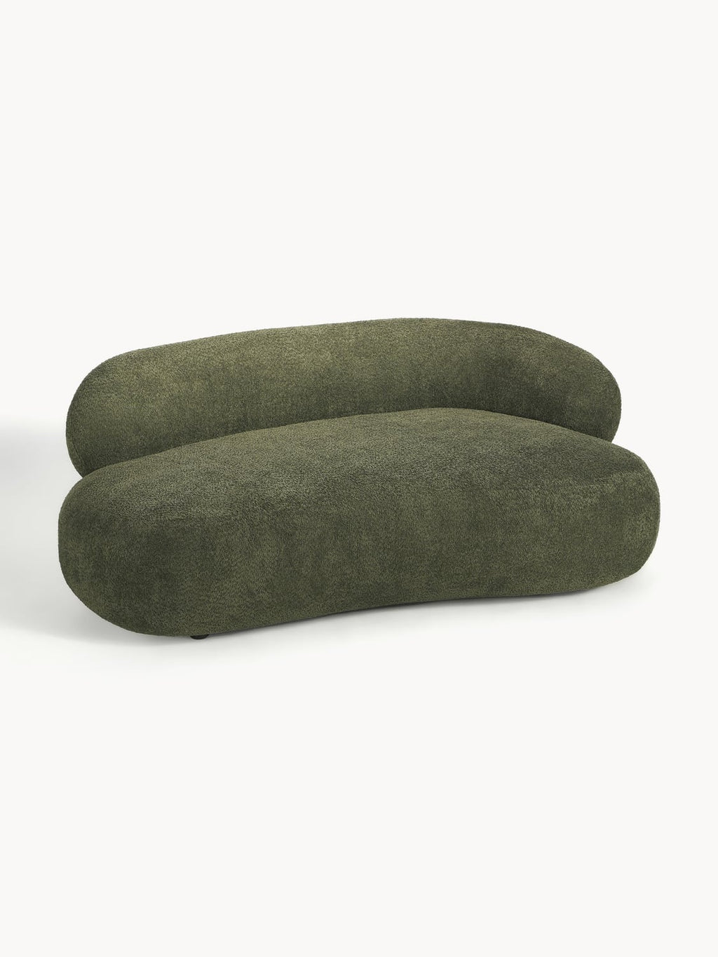 Alba Sofa (2-seater) in Teddy Bouclé — Green