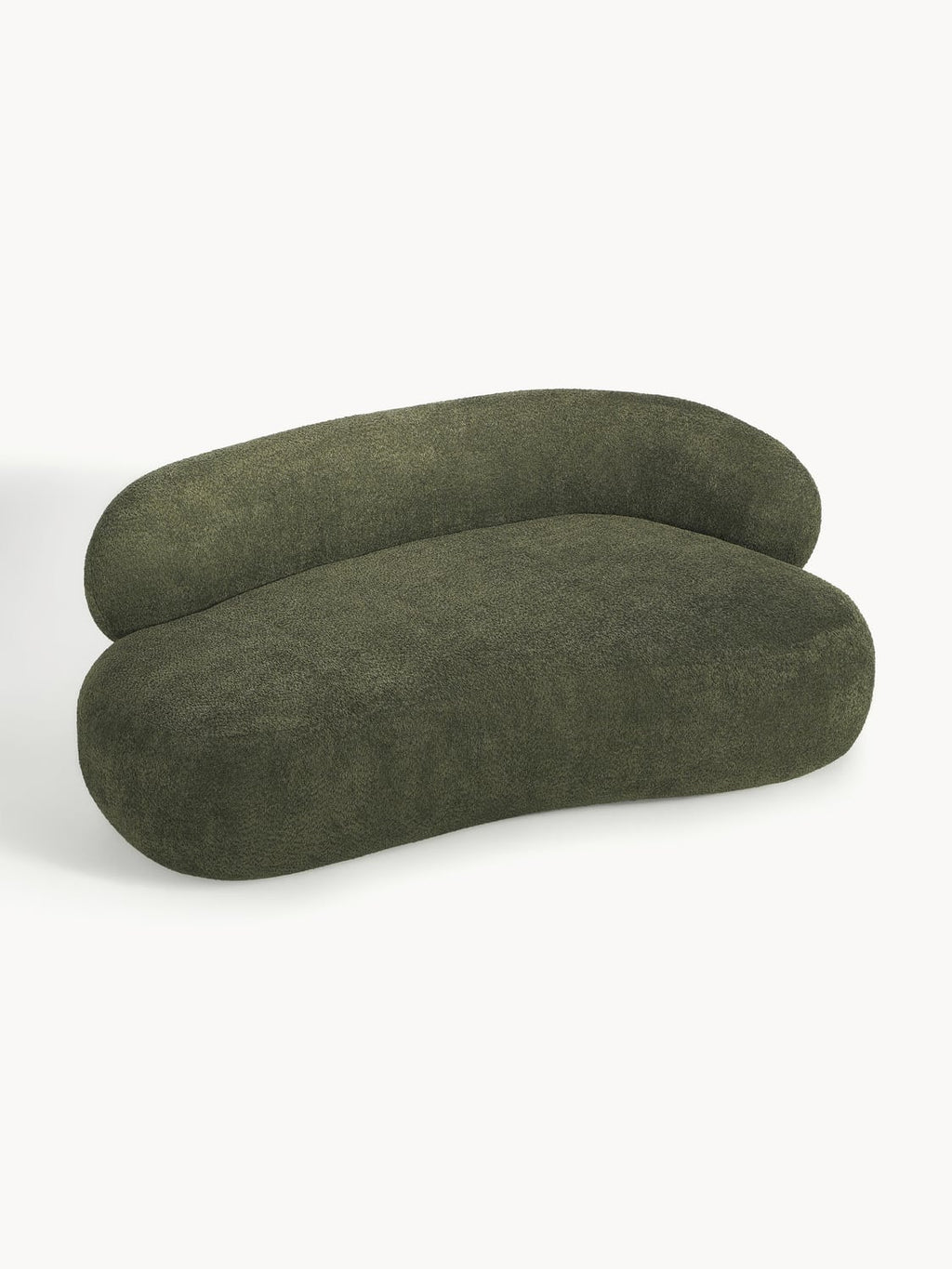 Alba Sofa (2-seater) in Teddy Bouclé — Green