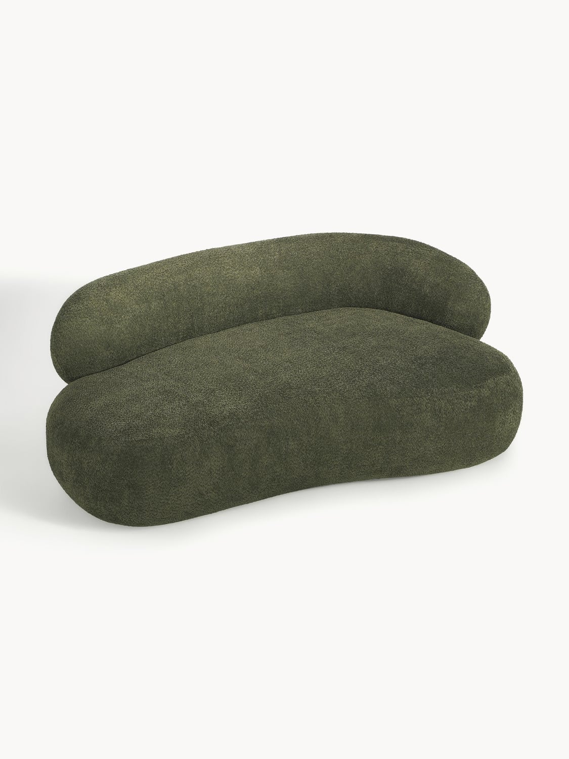 Alba Sofa (2-seater) in Teddy Bouclé — Green