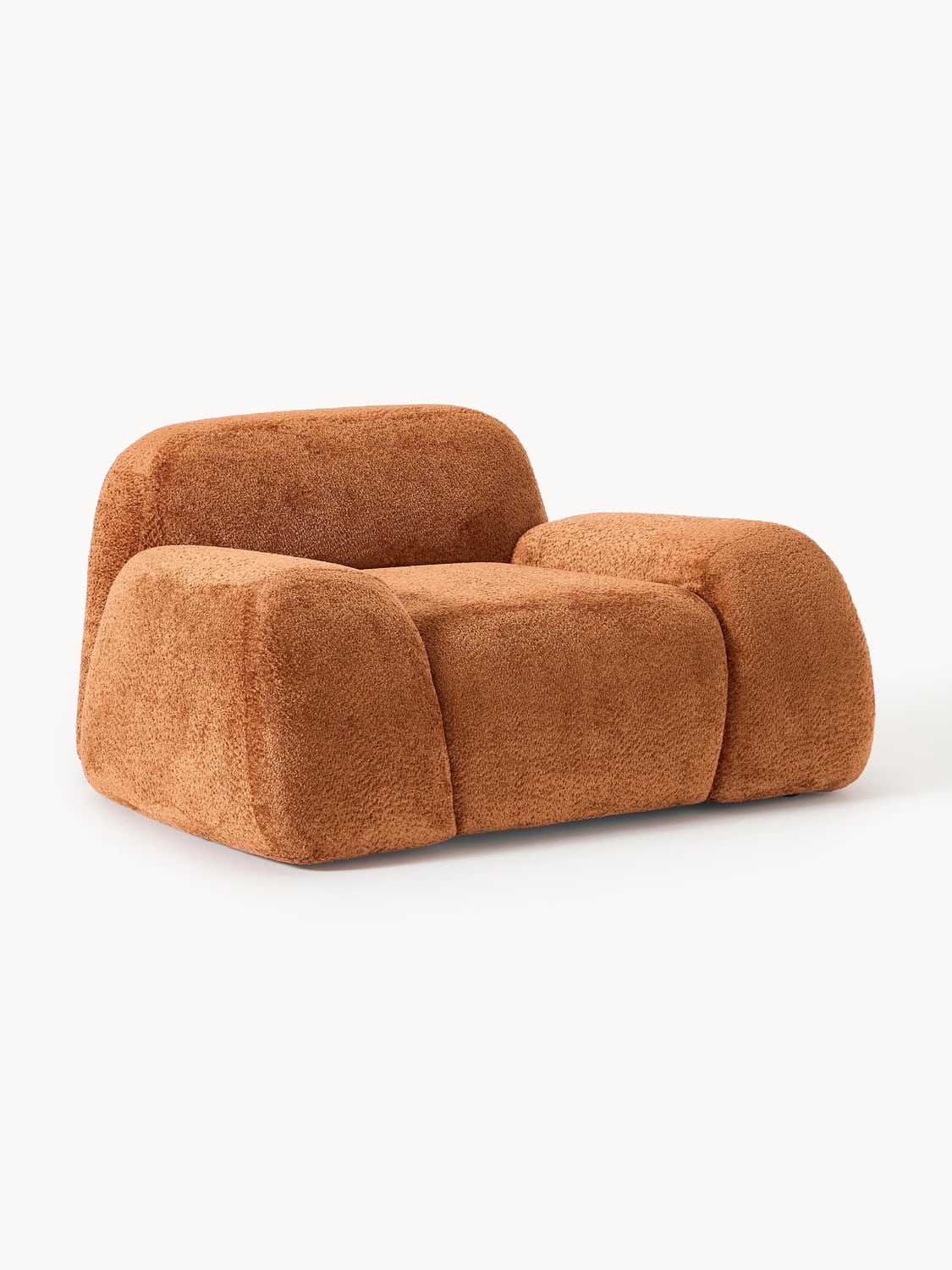 Wolke Lounge Chair in Teddy Bouclé — Caramel