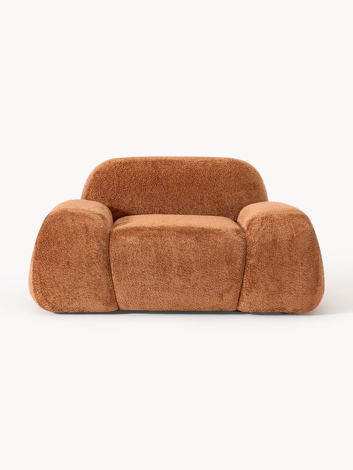 Wolke Lounge Chair in Teddy Bouclé — Caramel