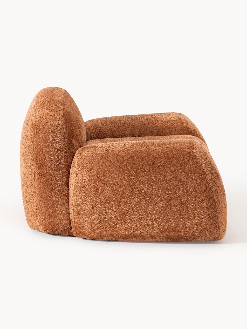 Wolke Lounge Chair in Teddy Bouclé — Caramel