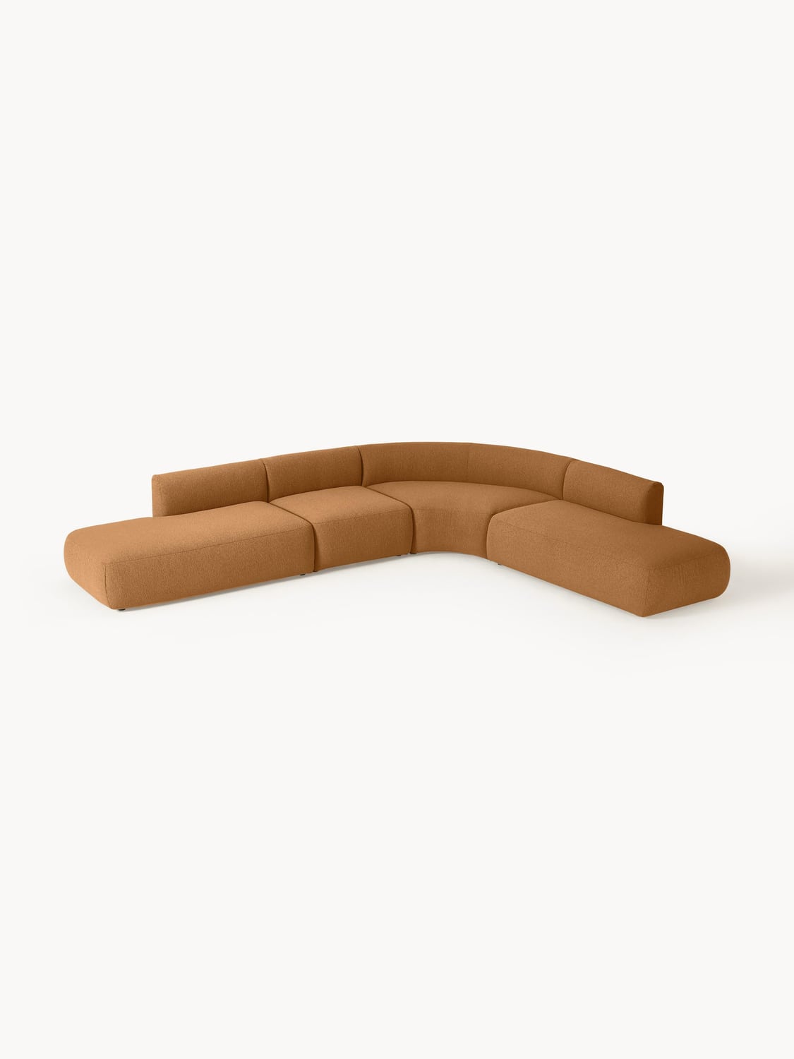 Sofia Modular Bouclé Corner Sofa (4-seater) — Caramel