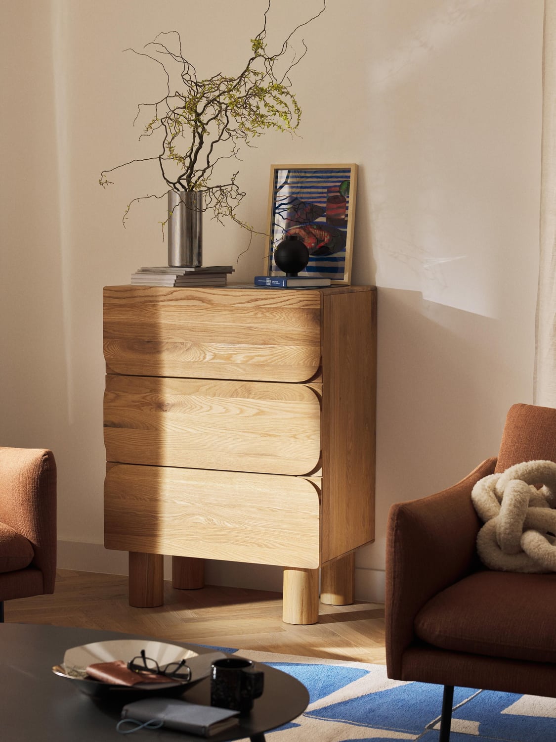 Cadi Chest of Drawers in Oak — Camel
