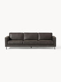 Hunter Leather-Sofa (3-seater) — Forest Green