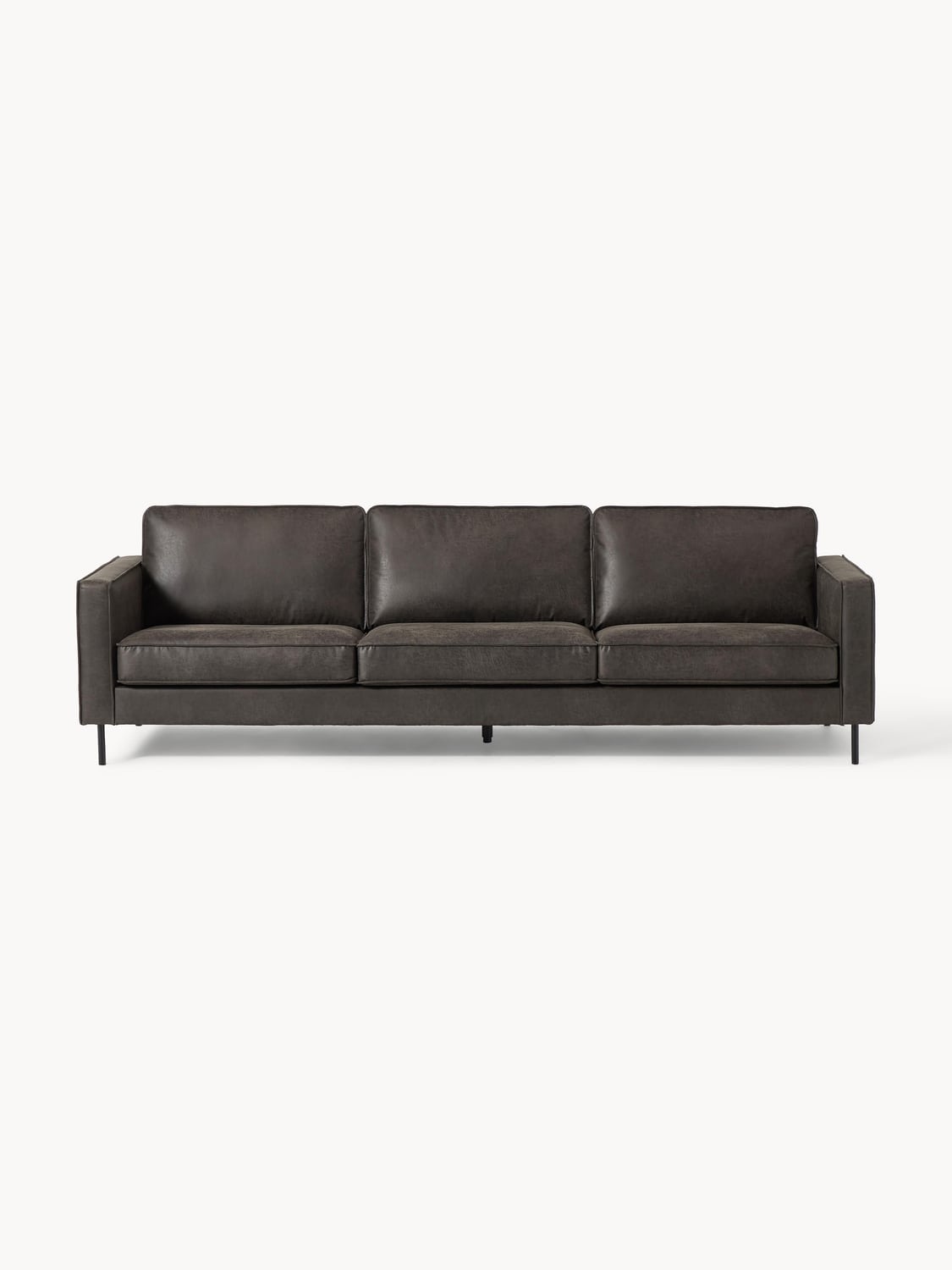 Hunter Leather-Sofa (3-seater) — Forest Green