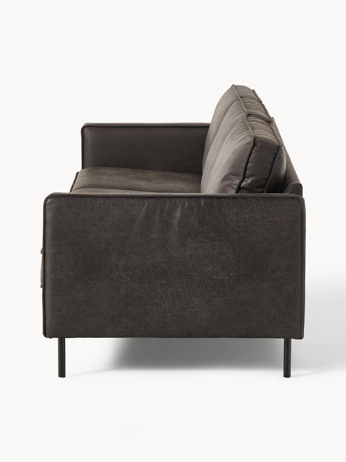 Hunter Leather-Sofa (3-seater) — Forest Green
