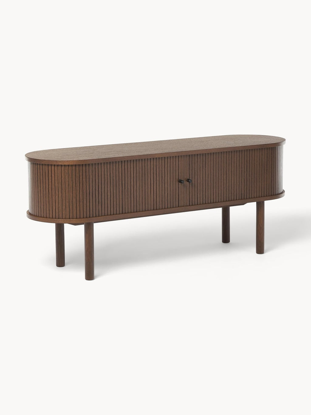 Calary Lowboard with Fluted Front — Taupe