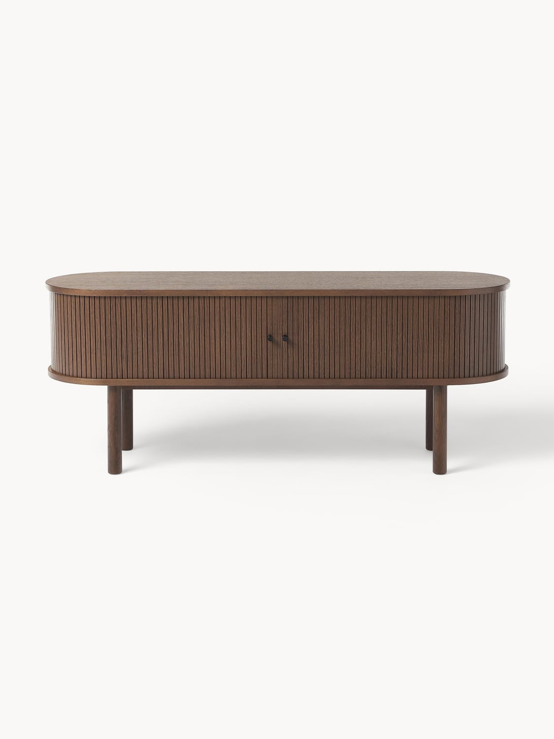 Calary Lowboard with Fluted Front — Taupe