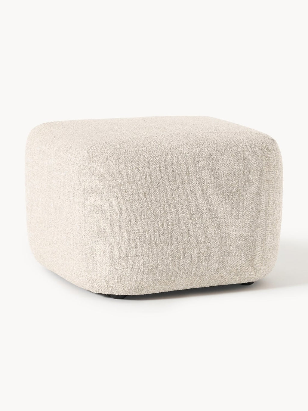 Wolke Sofa Ottoman in Bouclé — Light Grey