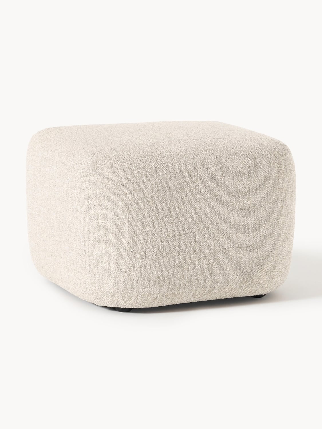 Wolke Sofa Ottoman in Bouclé — Light Grey
