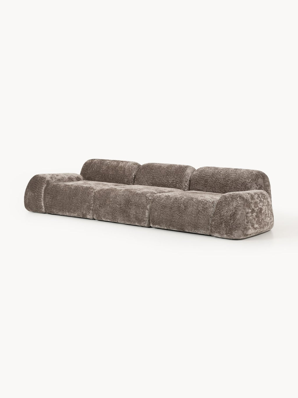Wolke Modular Teddy Bouclé Sofa (4-seater) — Taupe