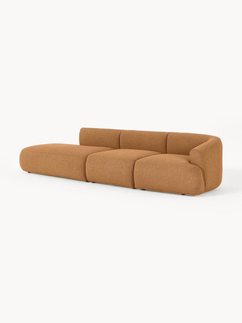 Sofia Modular Bouclé-Chaise (2-seater) — Terracotta