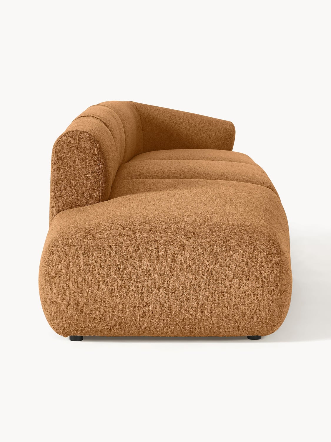 Sofia Modular Bouclé-Chaise (2-seater) — Terracotta