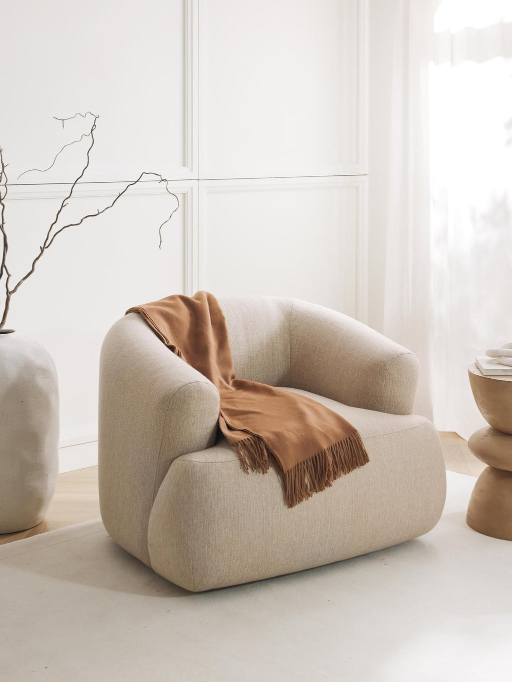 Sofia Armchair — Warm Grey