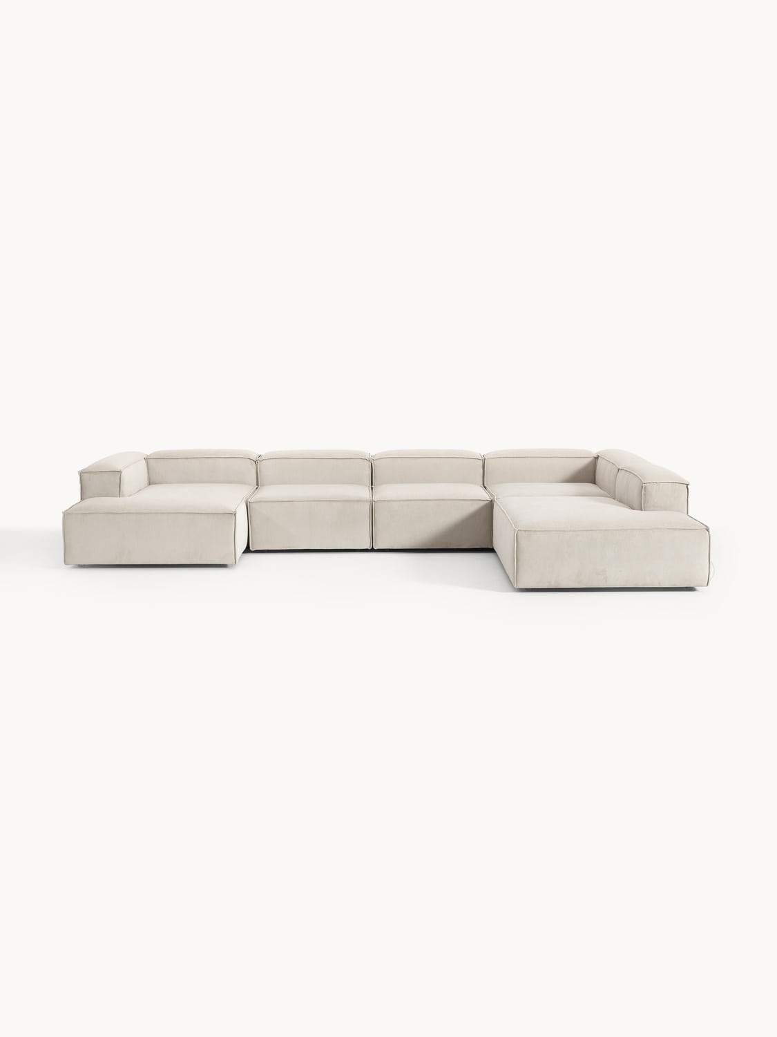 Lennon Modular XL Sofa in Corduroy — Blush