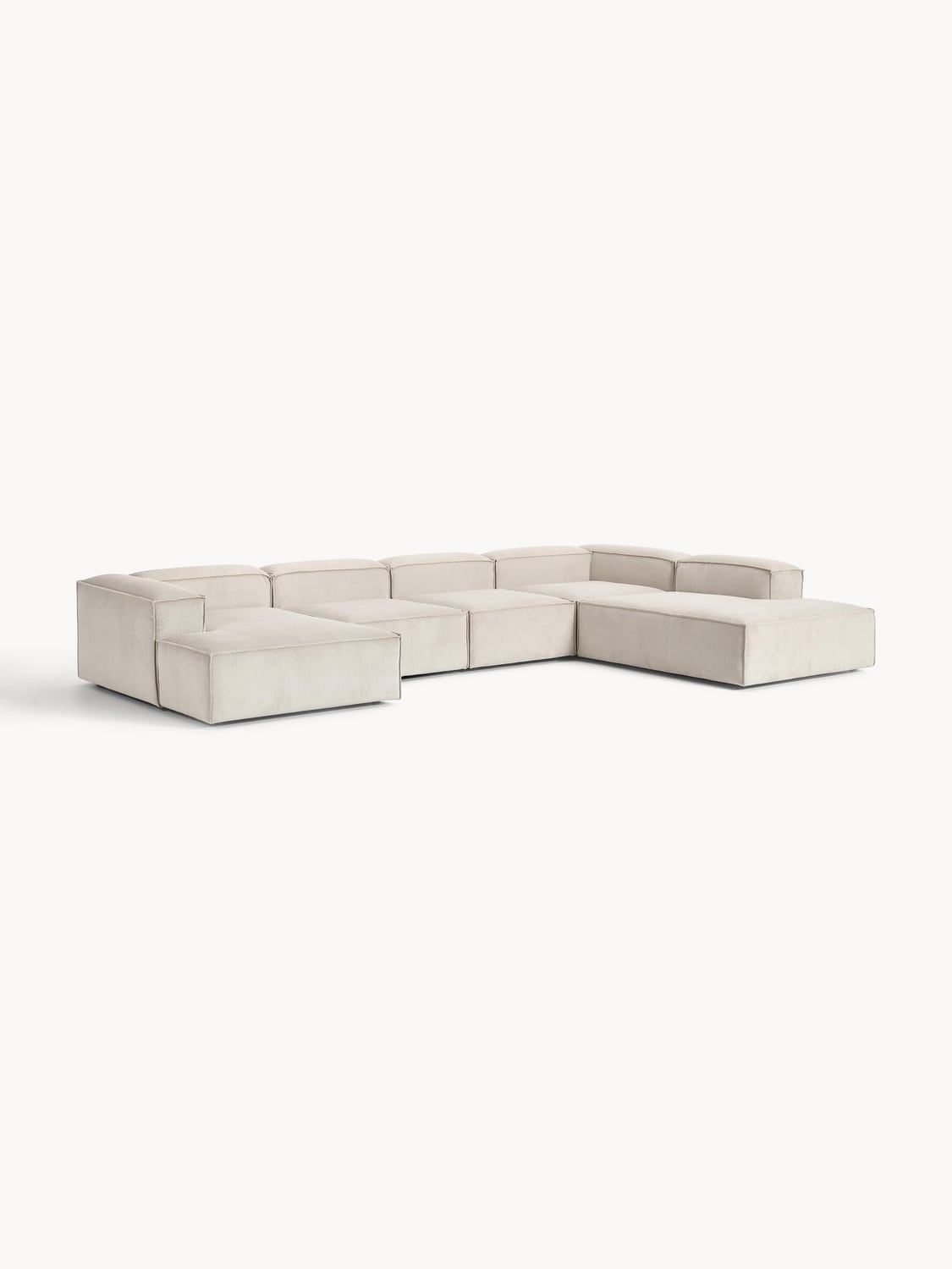 Lennon Modular XL Sofa in Corduroy — Blush