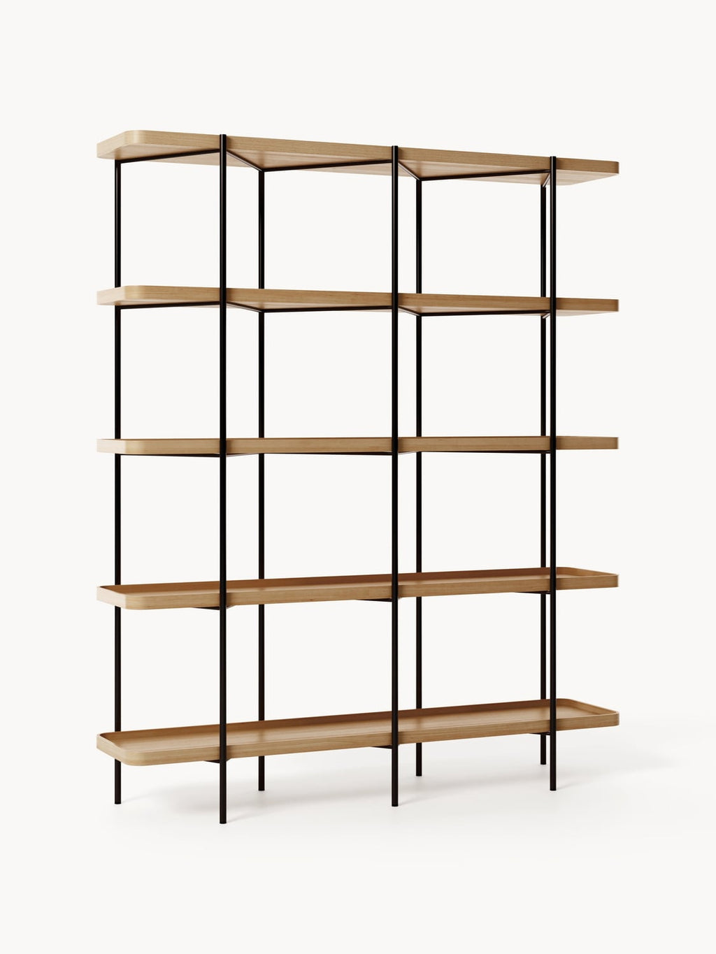 Renee Large Wooden Shelving Unit — Linen Beige