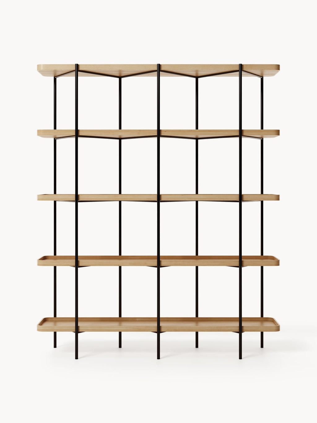 Renee Large Wooden Shelving Unit — Linen Beige
