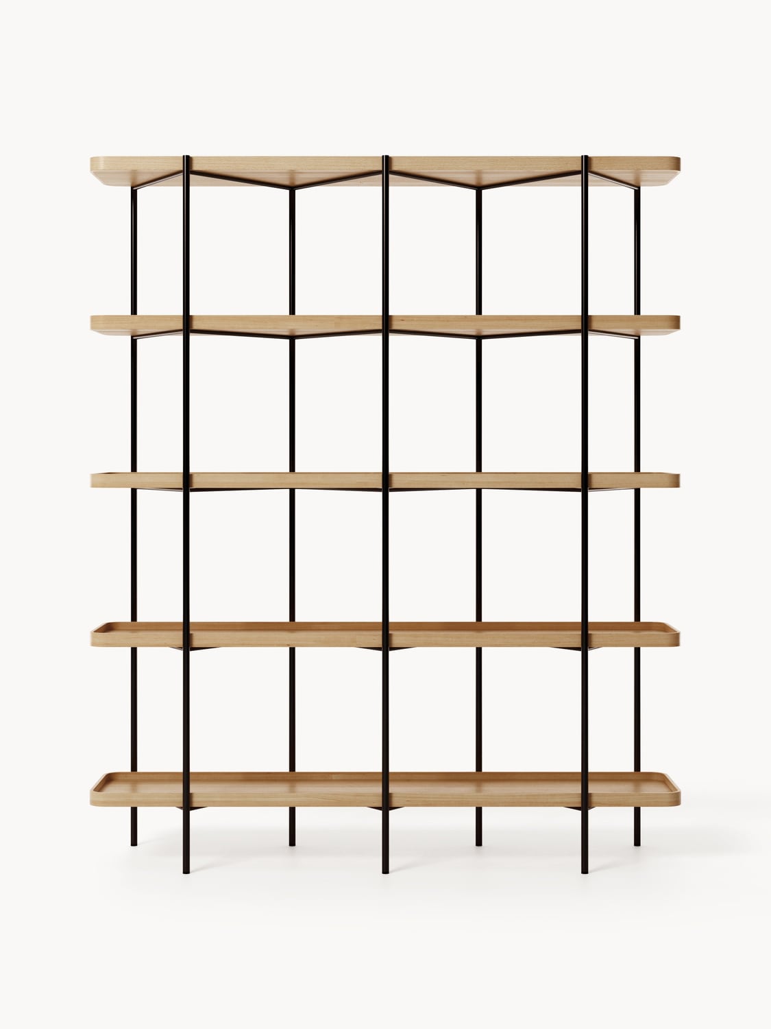 Renee Large Wooden Shelving Unit — Linen Beige