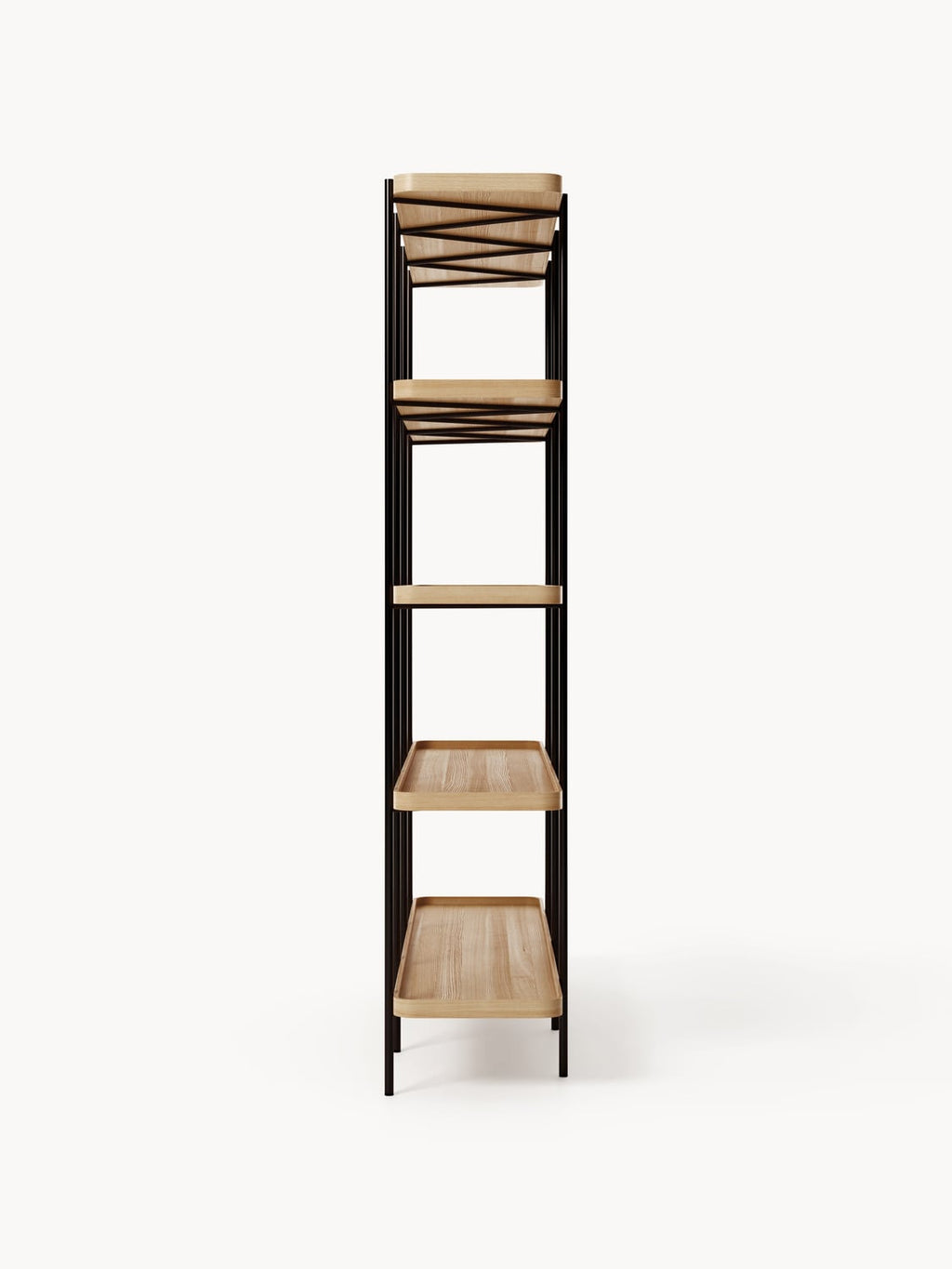 Renee Large Wooden Shelving Unit — Linen Beige