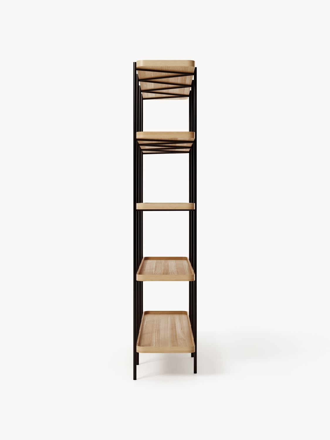 Renee Large Wooden Shelving Unit — Linen Beige
