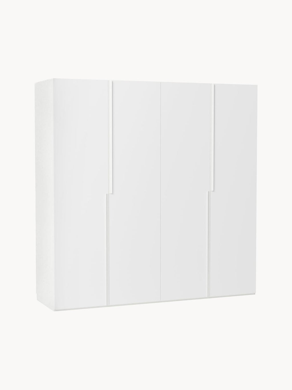Leon Modular Hinged-Door Wardrobe, 200 cm Width, in various sizes — Off-White