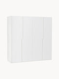 Leon Modular Hinged-Door Wardrobe, 200 cm Width, in various sizes — Off-White