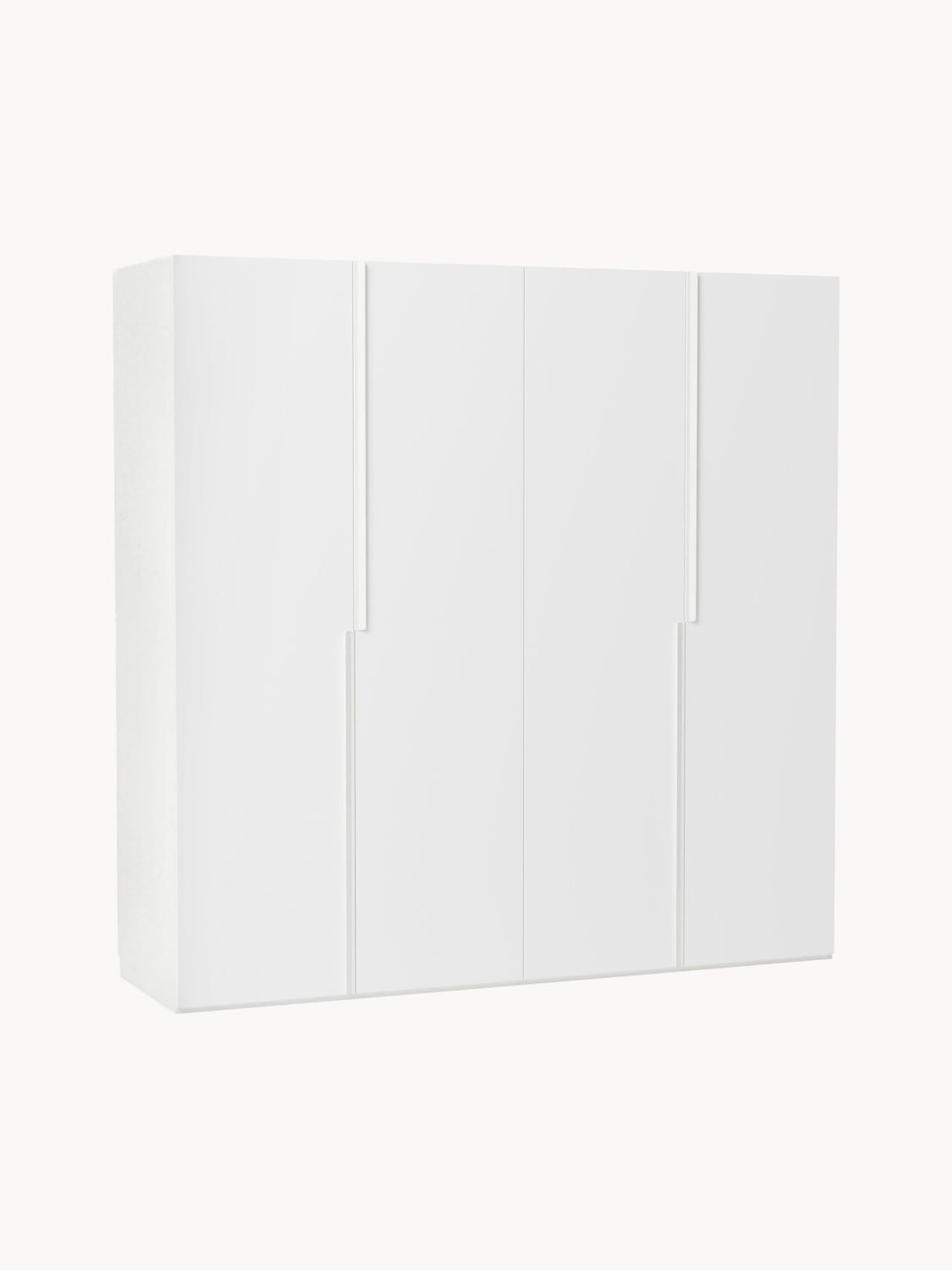 Leon Modular Hinged-Door Wardrobe, 200 cm Width, in various sizes — Off-White