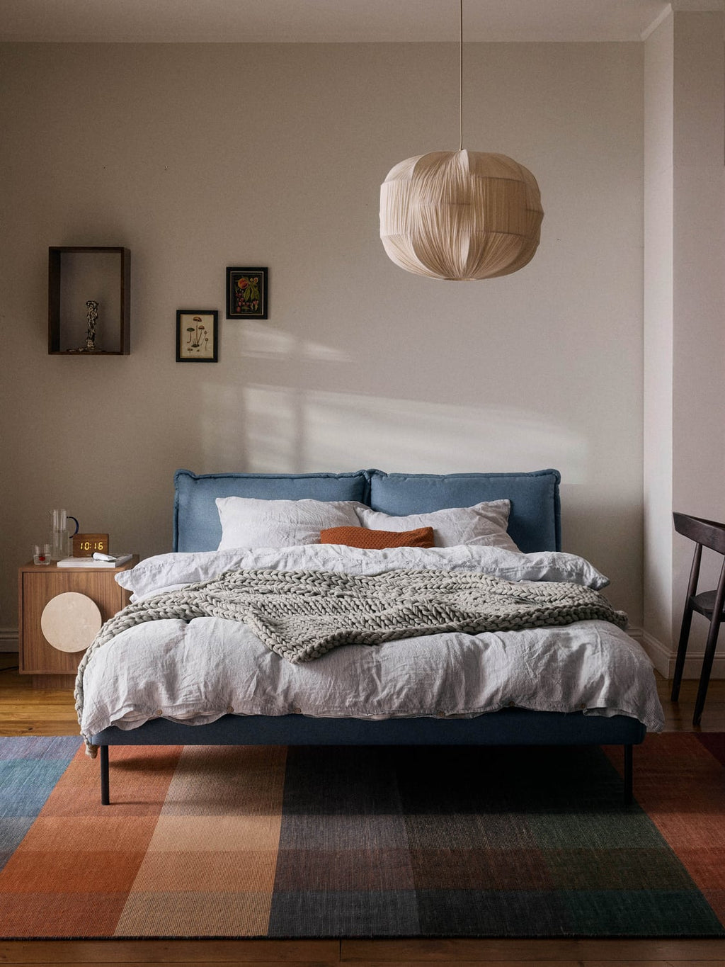 Amelia Upholstered Bed — Lilac