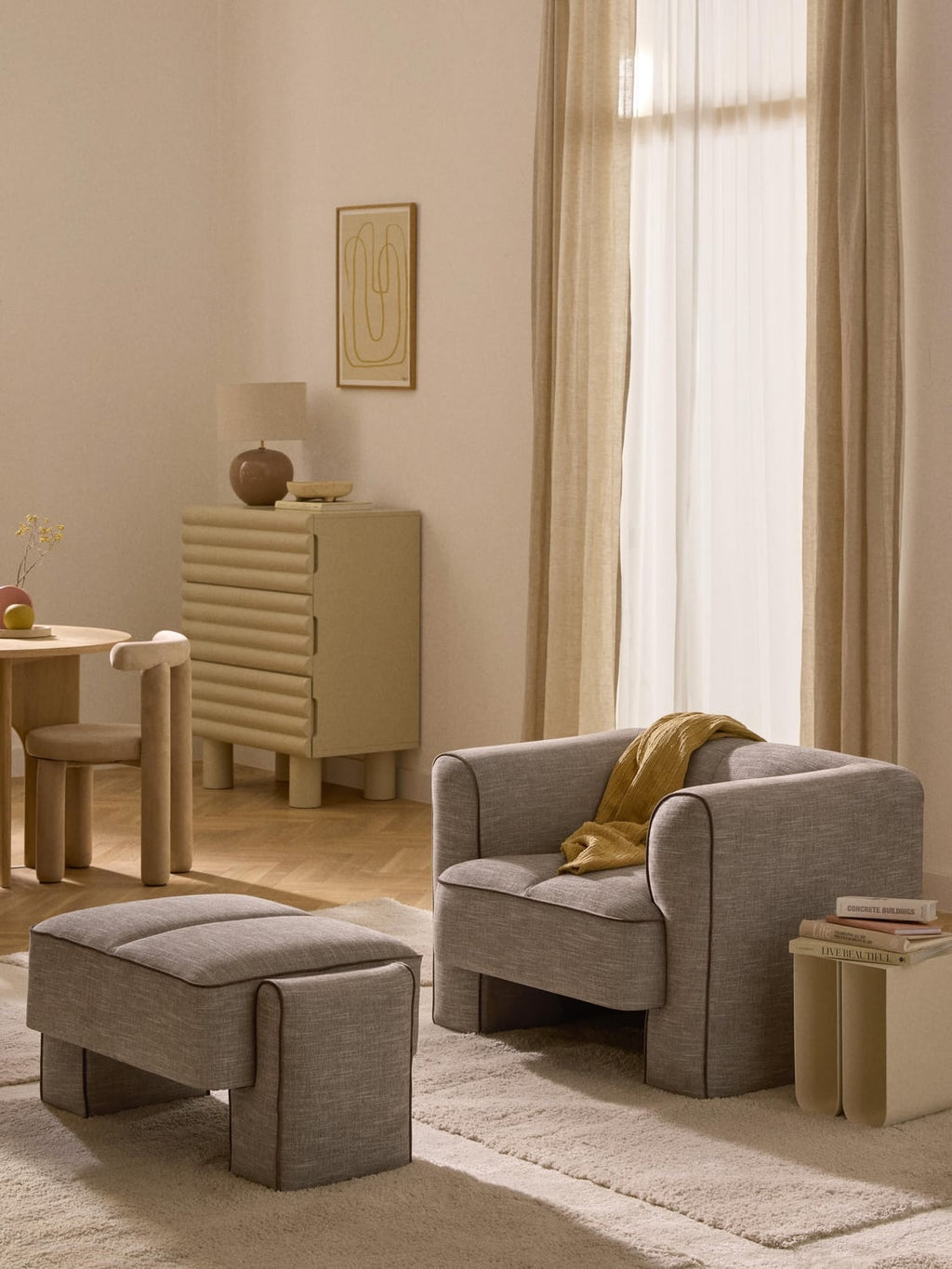 Bobi Armchair — Taupe