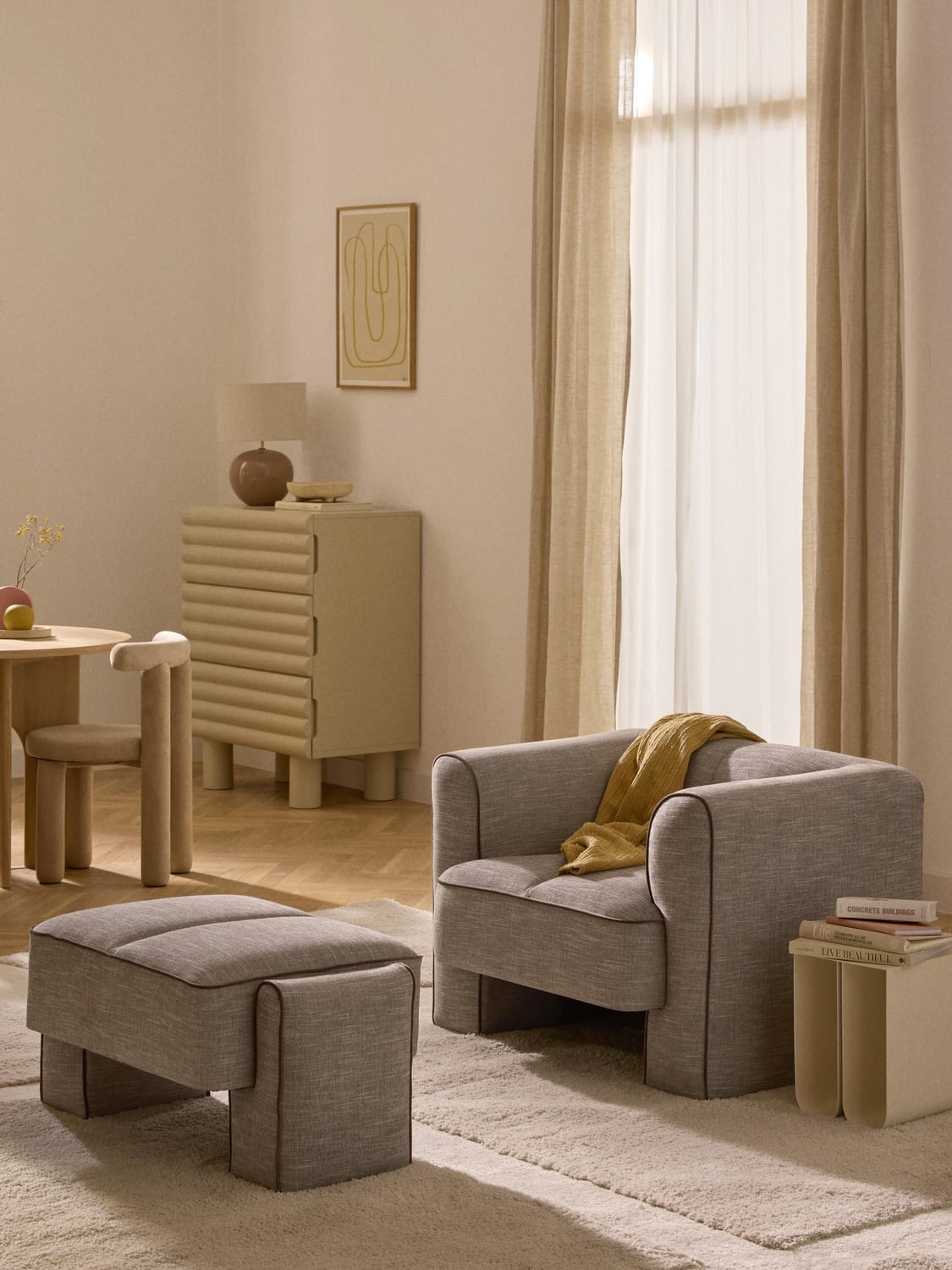 Bobi Armchair — Taupe