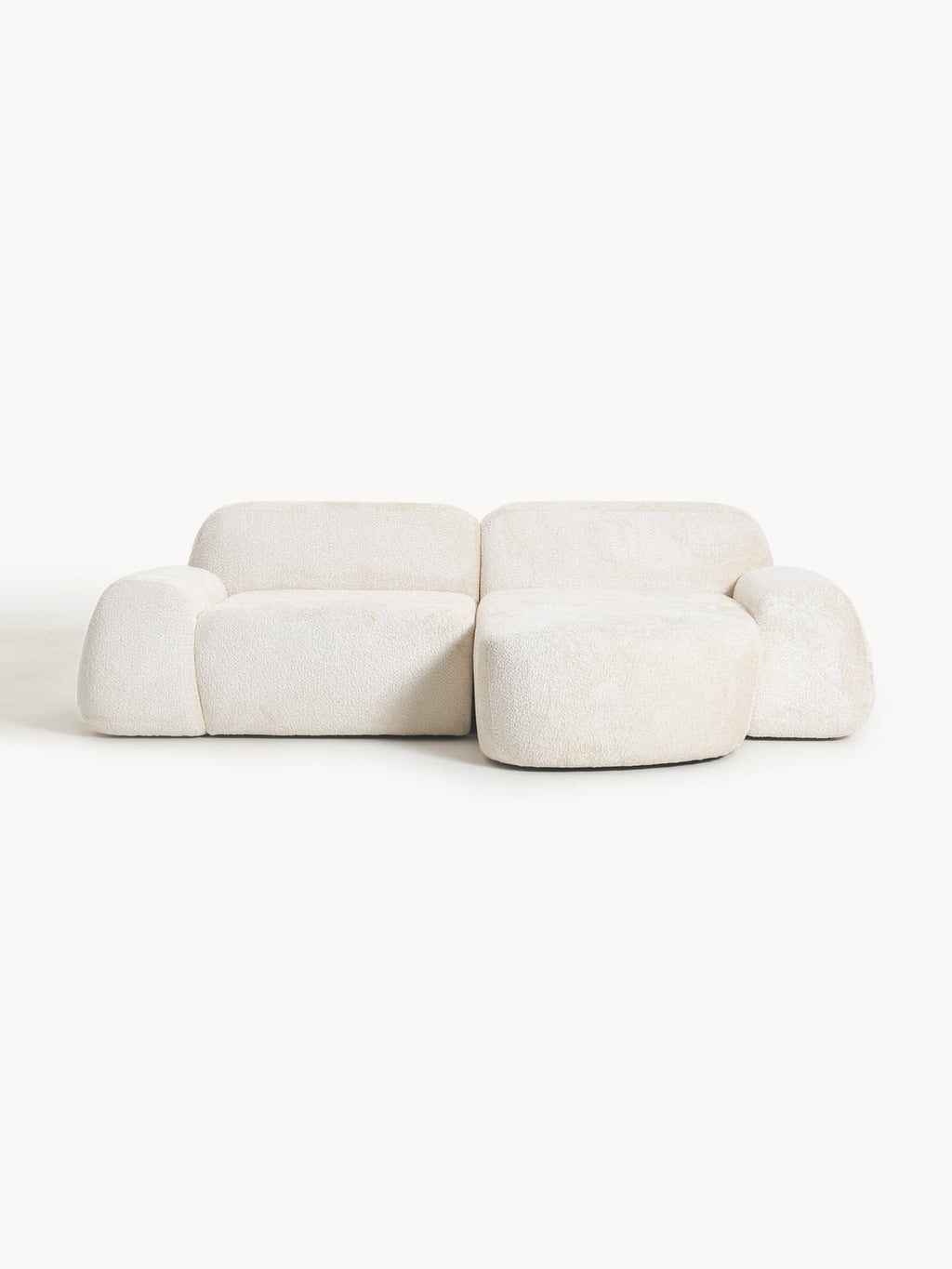 Wolke Modular Teddy Bouclé Corner Sofa (3-seater) — Off-White
