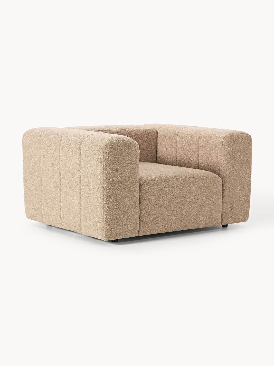 Lena Bouclé Lounge Chair — Warm Grey
