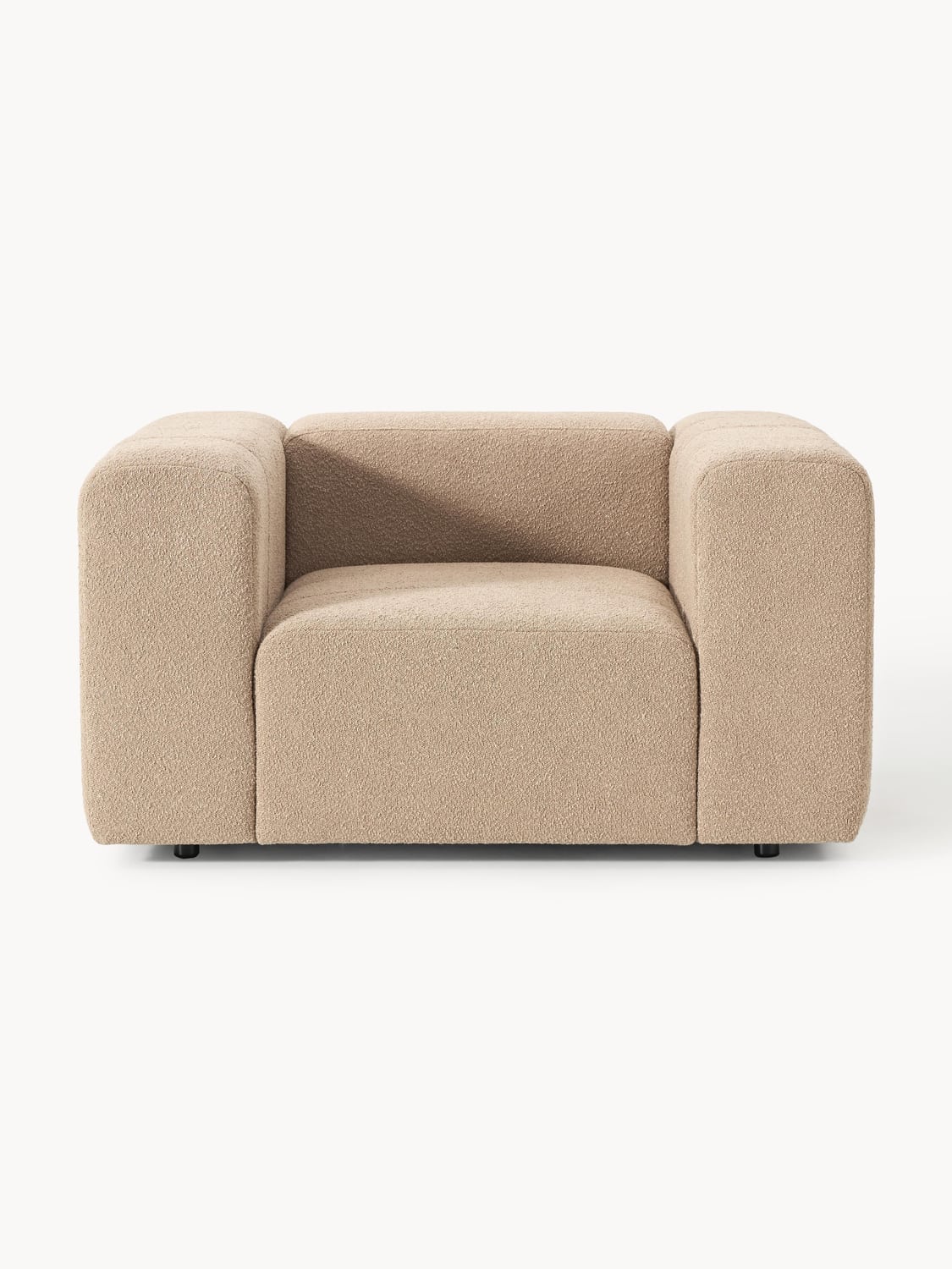 Lena Bouclé Lounge Chair — Warm Grey