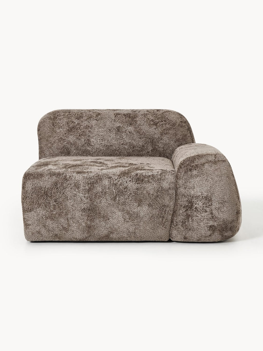 Wolke Teddy Bouclé Corner Module — Dark Grey