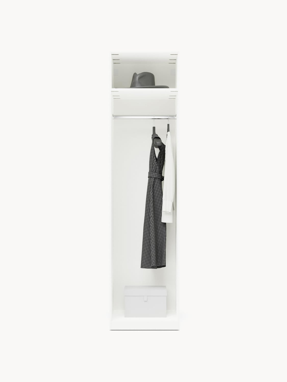 Simone Modular Hinged-Door Wardrobe, 50 cm Width, in various sizes — Off-White