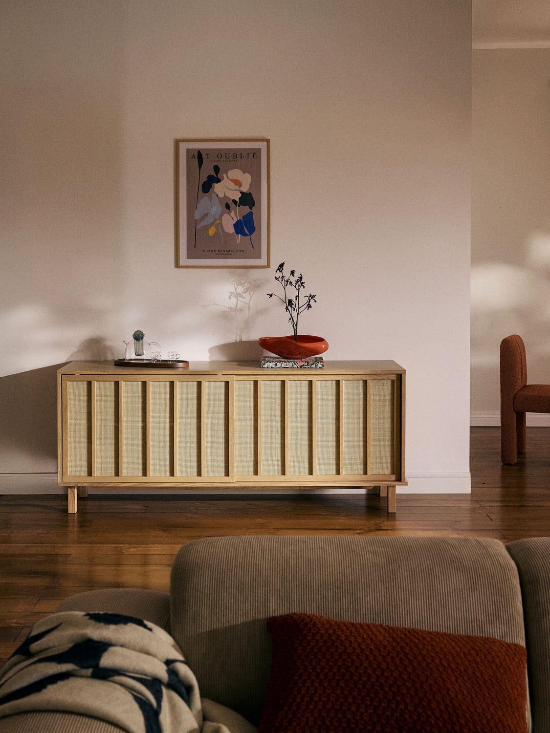 Echo Sideboard with Rattan-Fronts — Sand