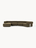 Anton Large Modular Bouclé Sofa with Ottoman (left/right) — Dark Grey