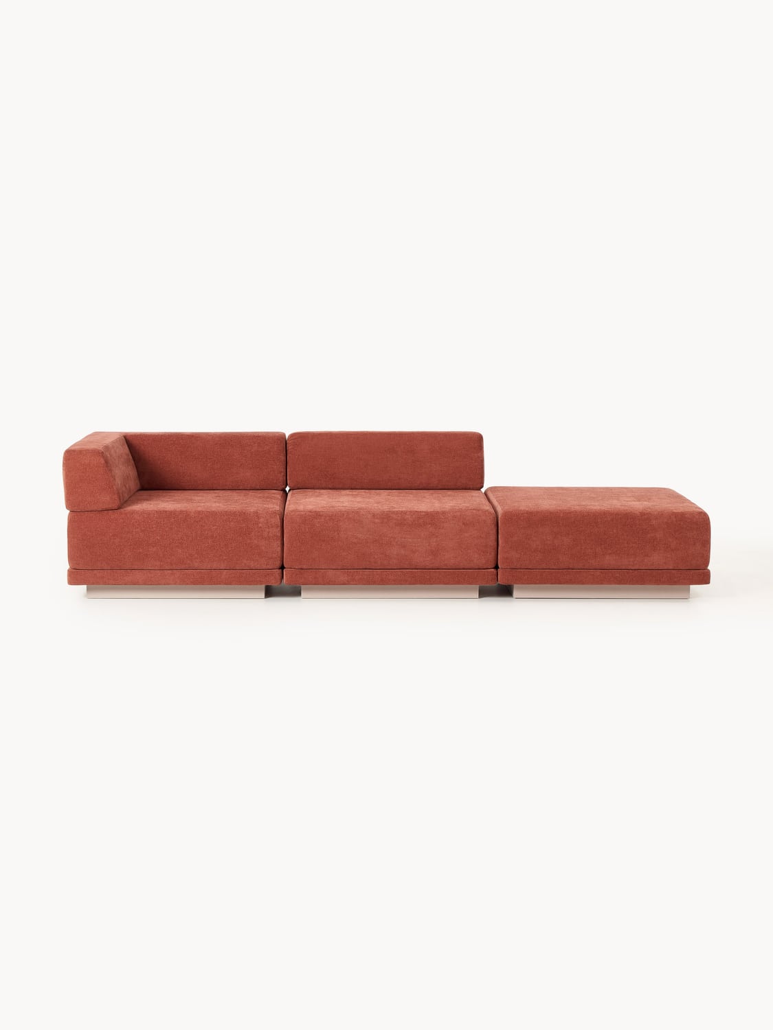 Colin Modular Sofa (4-seater) with Ottoman — Terracotta