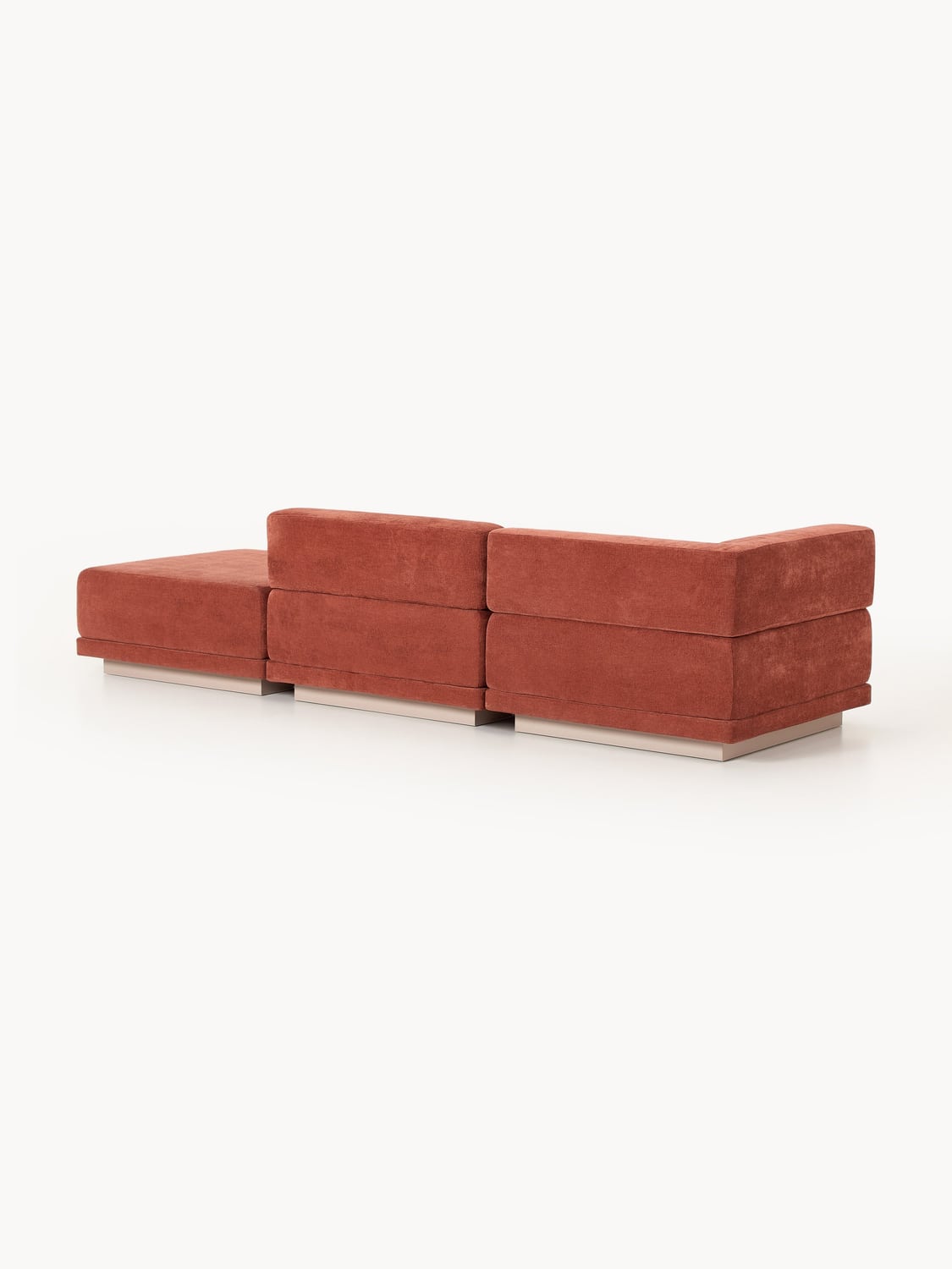 Colin Modular Sofa (4-seater) with Ottoman — Terracotta