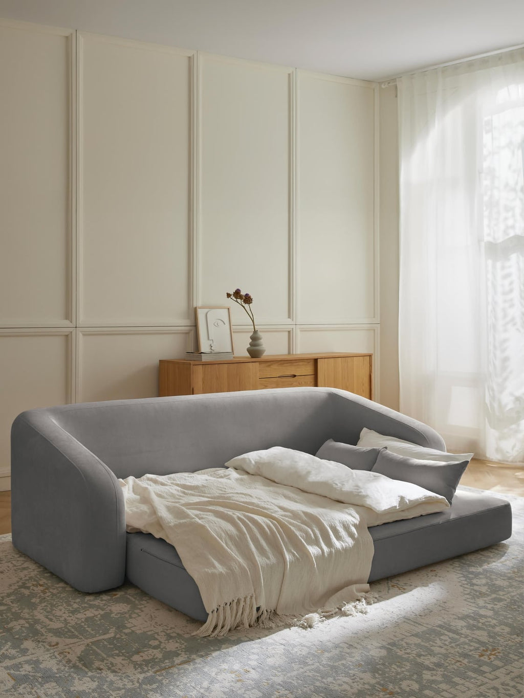 Eliot Sofa Bed (3-seater) — Taupe
