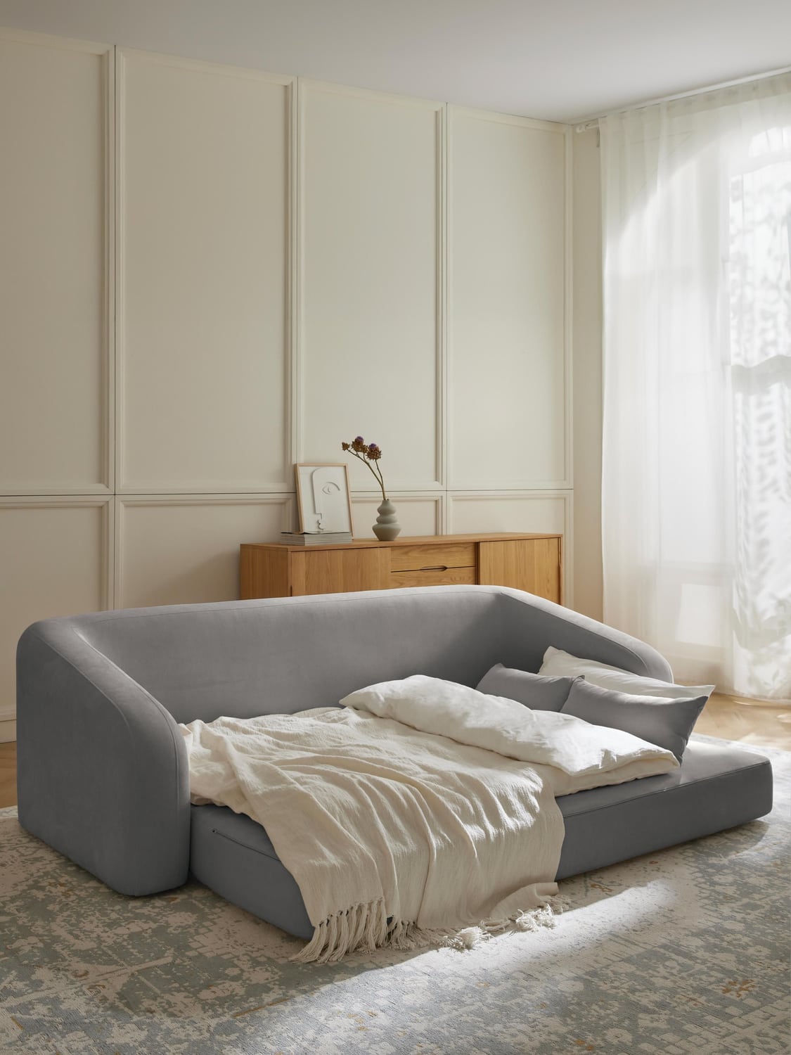 Eliot Sofa Bed (3-seater) — Taupe