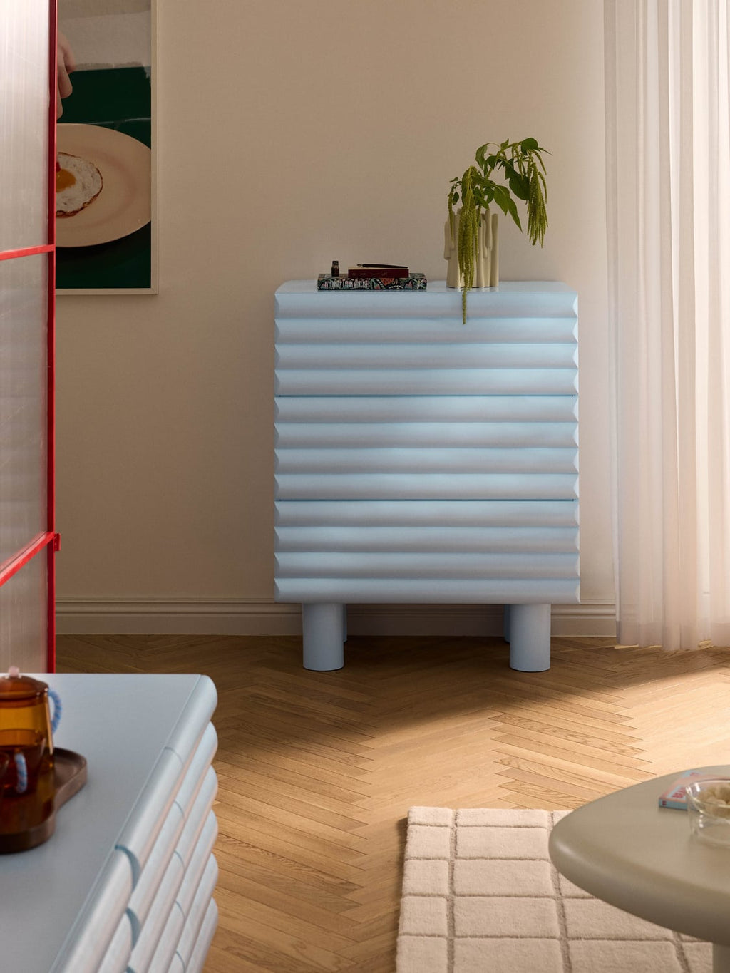 Fana Chest of Drawers — Light Blue