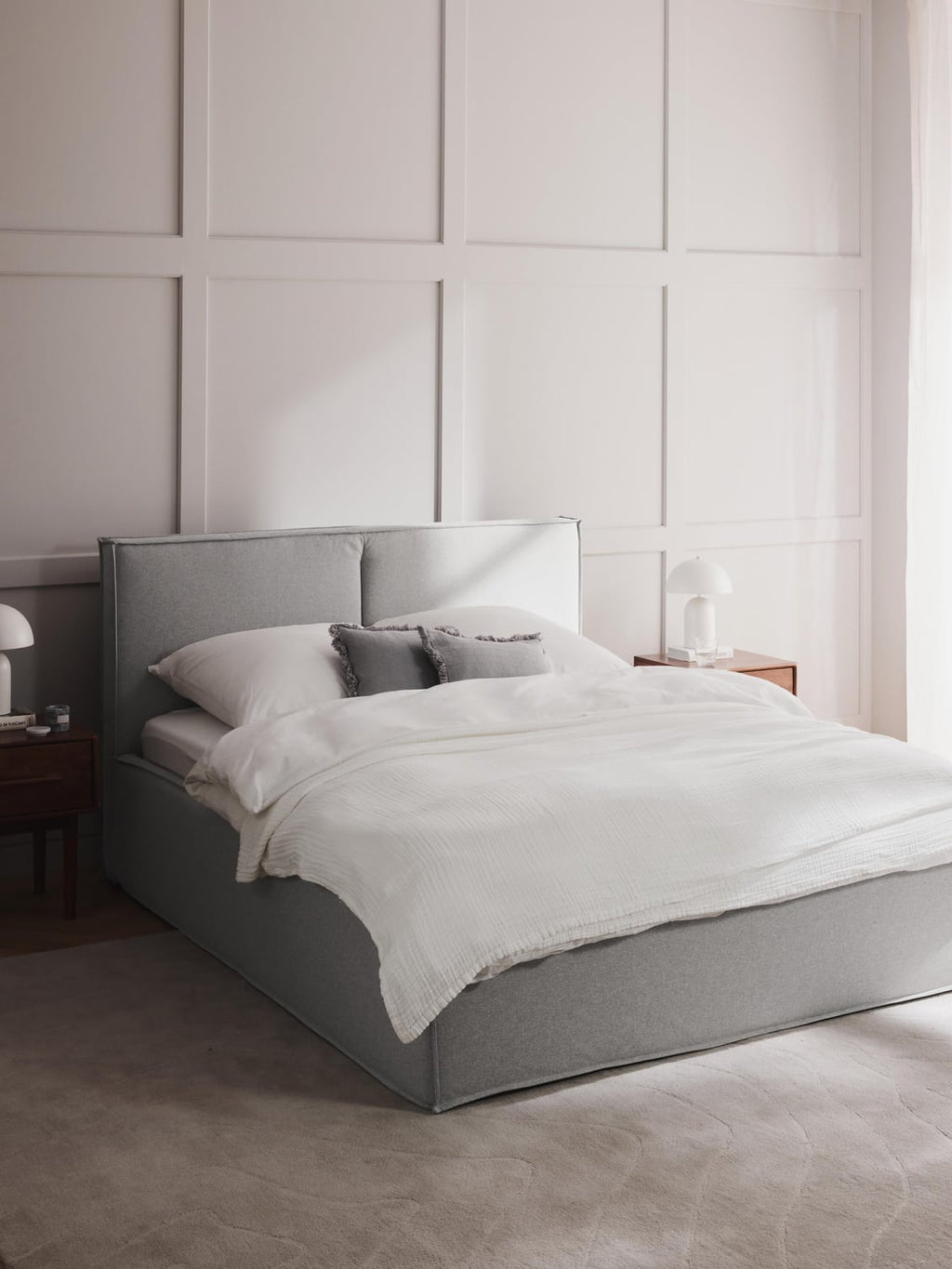Dream Upholstered Bed — Pearl Grey