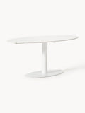 Miley Oval Marble-Dining Table, 180 x 90 cm — Off-White