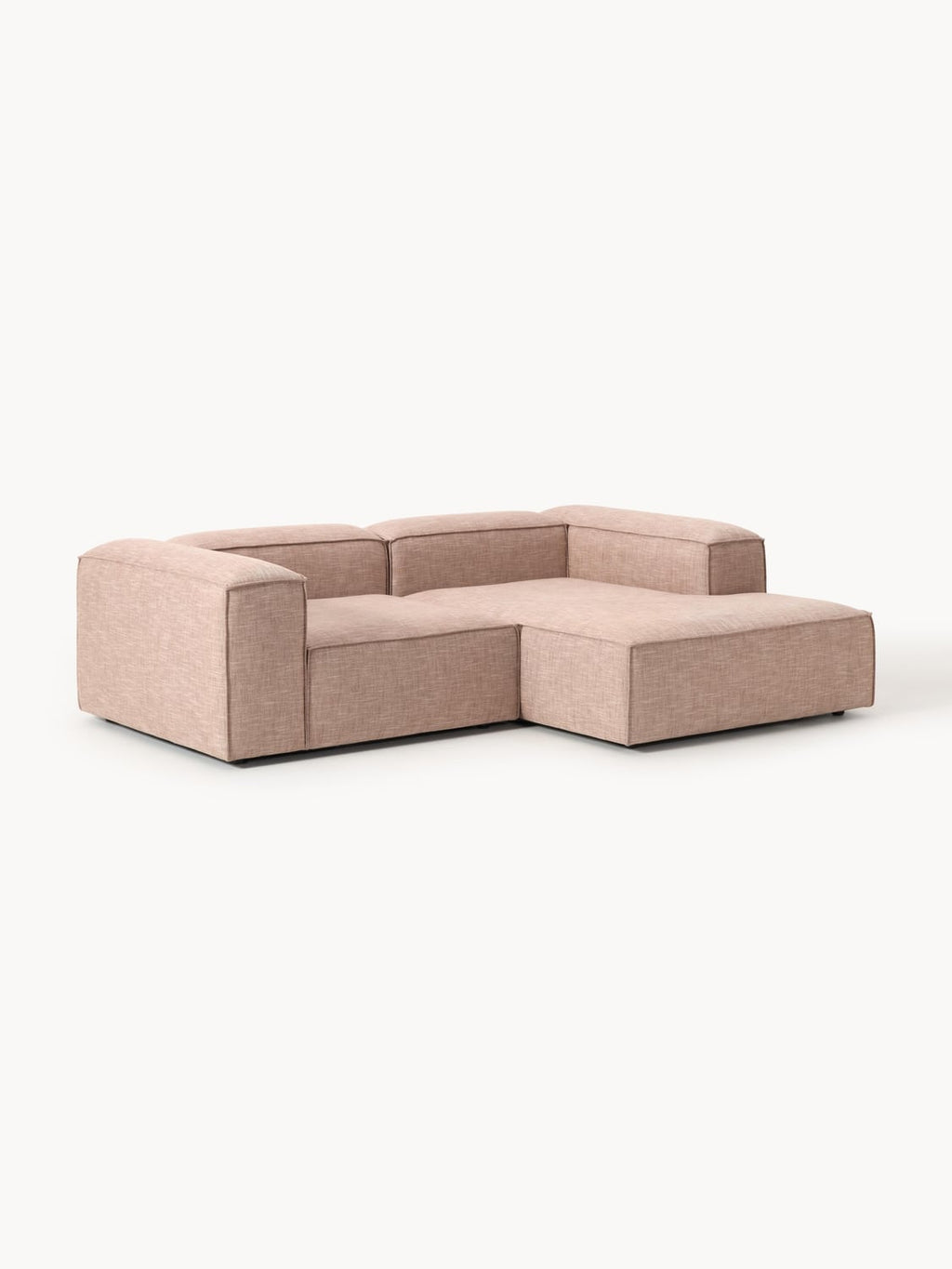 Lennon Modular Corner Sofa (2-seater) in Linen Blend — Warm Grey